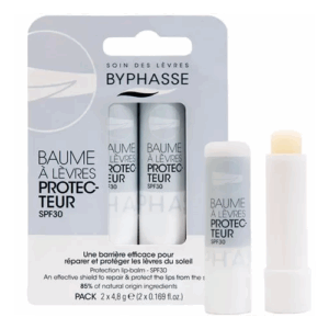 BYPHASSE BAUME LÈVRES HYDRATANT REPARE ET PROTEGE SPF 30 (2X4,8GR)