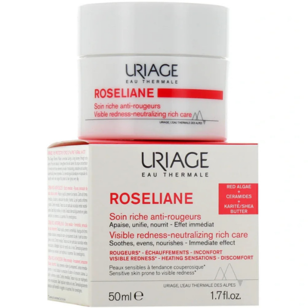 URIAGE ROSÉLIANE Crème Riche Anti-Rougeurs, 50ML
