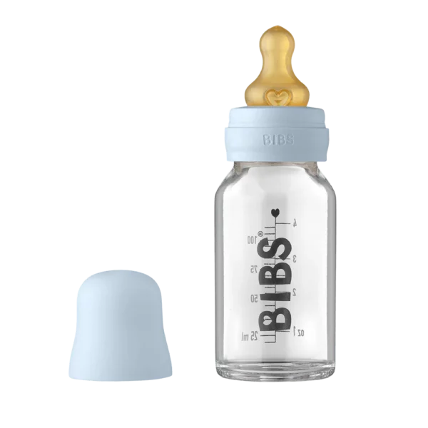 BIBS BIBERON EN VERRE BABY BLUE SET COMPLET 0M+ 110ML