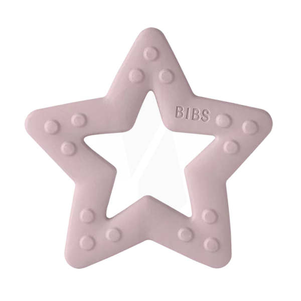 BIBS BABY BITIE ANNEAU DE DENTITION STAR BABY ROSE
