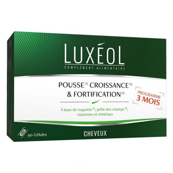 LUXEOL POUSSE, CROISSANCE & FORTIFICATION CHEVEUX 90 GELULES