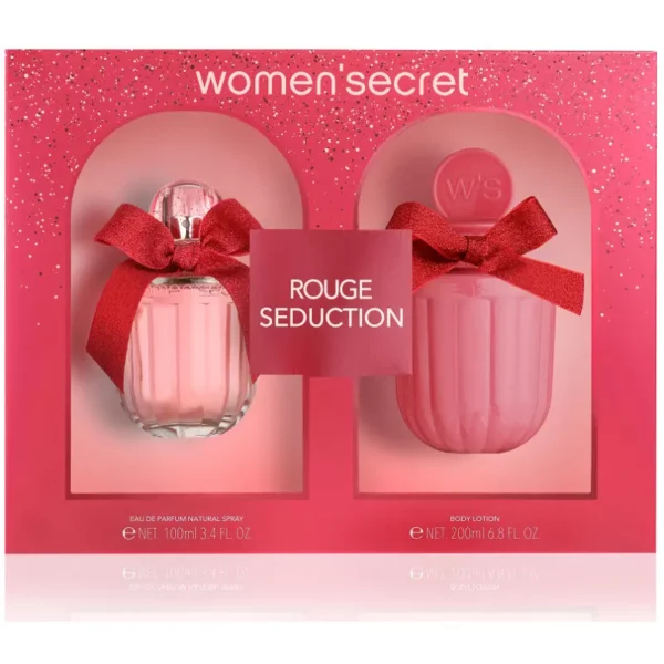 WOMEN’ SECRET – COFFRET Rouge Séduction Eau de Parfum 100 ml LAIT 200ML