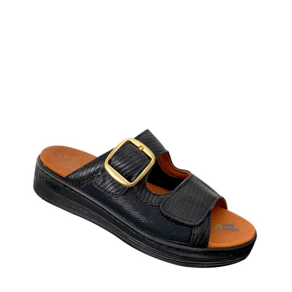 STI Orthopedic – claquette orthopédique femme pour Hallux valgus – FS011HL noir croco