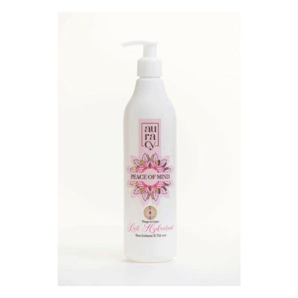 AURACY PEACE OF MIND LAIT HYDRATANT VISAGE ET CORPS ROSE INDIENNE&THE VERT,400ML