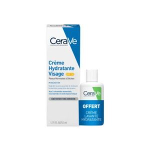 CREME HYDRATANTE VISAGE SPF50 52ML + CREME LAVANTE 20 ML OFFERTE CERAVE
