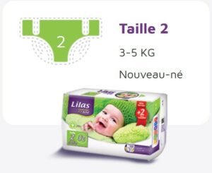 LILAS CONFORT MAX COUCHE BEBE 3-5KG 32 PIECES