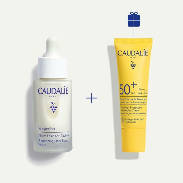 CAUDALIE VINOPERFECT- DUO ANTI-TACHES DE L’ETE SERUM + FLUIDE SPF 50+ 50ML
