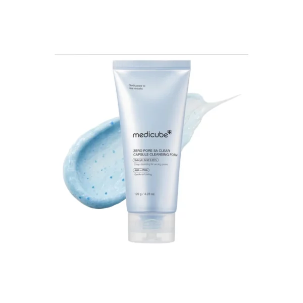 Medicube Nettoyant Moussant Zero Pore "SA Clear Capsule Cleansing Foam" 120g
