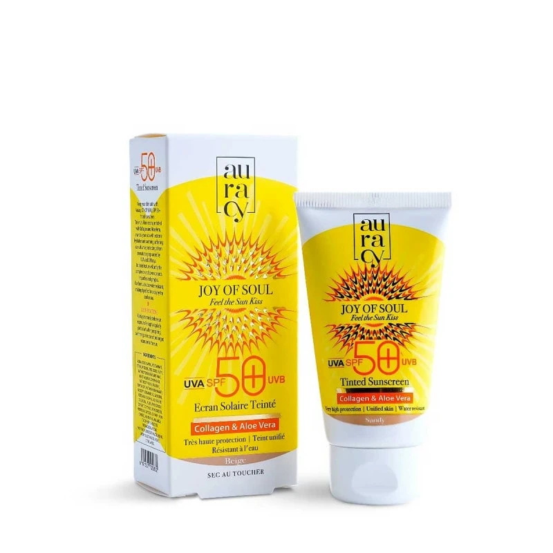 AURACY JOY OF SOUL ECRAN SOLAIRE TEINTE BEIGE SPF 50+ 50GR